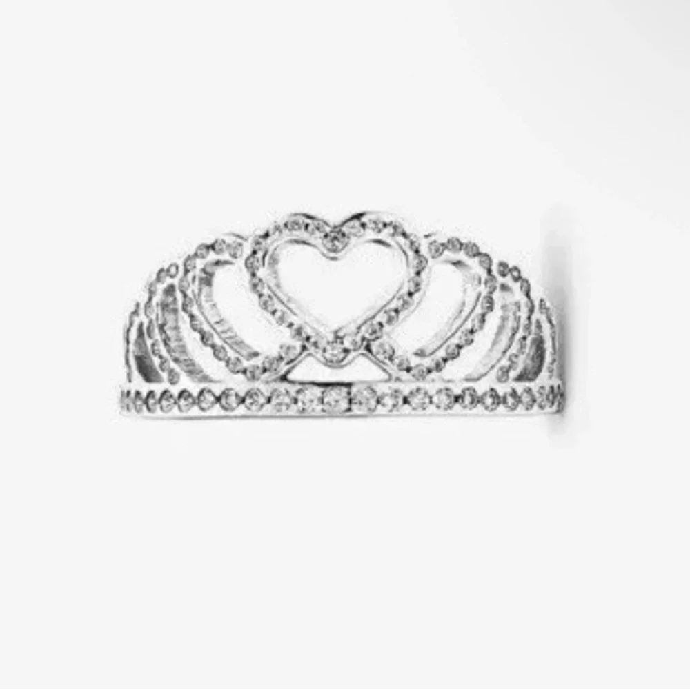 Pandora Silver Heart Tiara Ring -size 5 - Picture 2 of 7